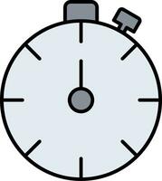 Stopwatch Line Filled Icon vector