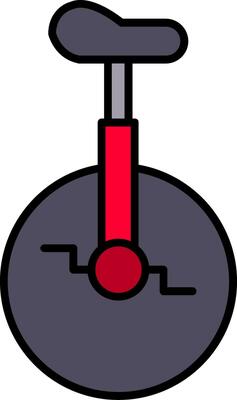Monocycle Line Filled Icon