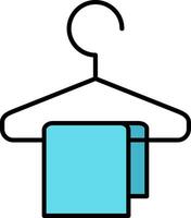 Changing Room Line Filled Icon vector