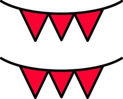 Garland Line Filled Icon vector