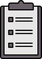 Clipboard Line Filled Icon vector