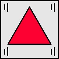 Triangle Line Filled Icon vector
