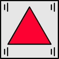 Triangle Line Filled Icon vector