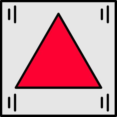 Triangle Line Filled Icon