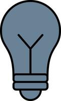 Bulb Line Filled Icon vector