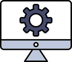 System Line Filled Icon vector