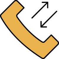 Contact Us Line Filled Icon vector