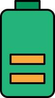 Battery Line Filled Icon vector