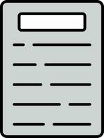 Contract Line Filled Icon vector