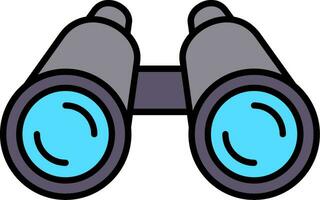 Binoculars Line Filled Icon vector