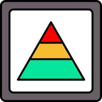 Pyramid Line Filled Icon vector