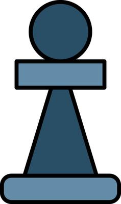 Pawn Line Filled Icon