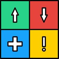Swot Analysis Line Filled Icon vector