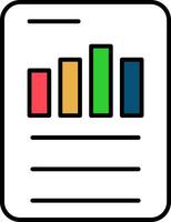 Report Line Filled Icon vector