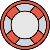 Lifebuoy Line Filled Icon vector