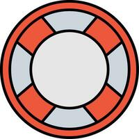 Lifebuoy Line Filled Icon vector