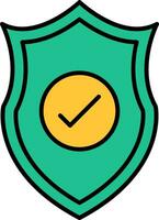 Safety Line Filled Icon vector