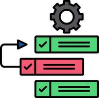 Backlog Line Filled Icon vector