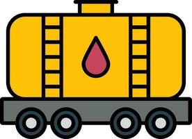 Tank Line Filled Icon vector