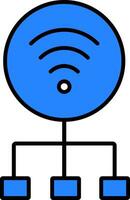 Network Line Filled Icon vector