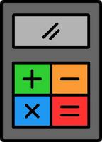 Calculation Line Filled Icon vector