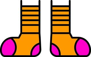 Clown Shoes Line Filled Icon vector