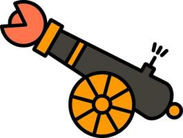 Human Cannonball Line Filled Icon vector