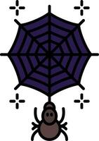 Spiderweb Line Filled Icon vector