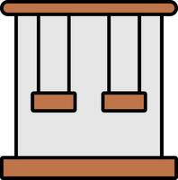 Trapeze Line Filled Icon vector