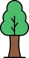 Tree Line Filled Icon vector