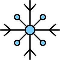 Snow Line Filled Icon vector