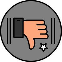 Dislike Line Filled Icon vector