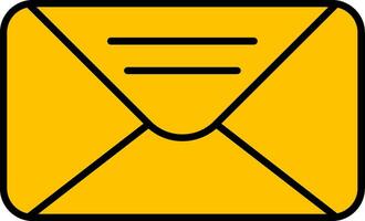 Mail Line Filled Icon vector