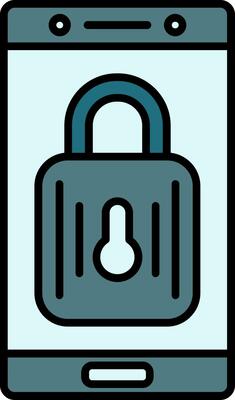 Lock Line Filled Icon
