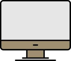 Personal computer Line Filled Icon vector