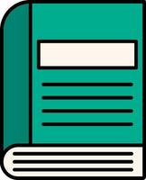 Book Line Filled Icon vector