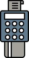 Bank Terminal Line Filled Icon vector