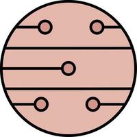 Mars Line Filled Icon vector