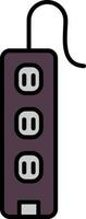 Power Strip Line Filled Icon vector