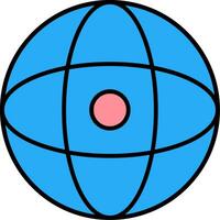 World Line Filled Icon vector