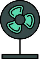 Fan Line Filled Icon vector