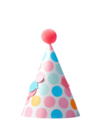 AI generated Colorful Birthday Hat on Transparent Background png