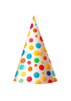 AI generated Colorful Birthday Hat on Transparent Background png