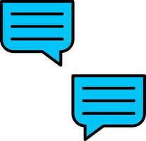 Chat Bubble Line Filled Icon vector