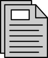 Document Line Filled Icon vector