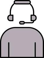 Headset Line Filled Icon vector