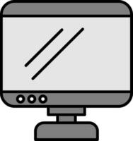 Monitor Line Filled Icon vector
