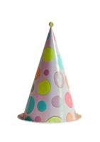 AI generated Colorful Birthday Hat on Transparent Background png