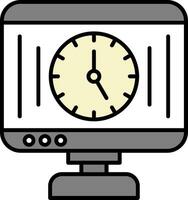 Time Management Line Filled Icon vector