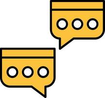 Chat Balloon Line Filled Icon vector
